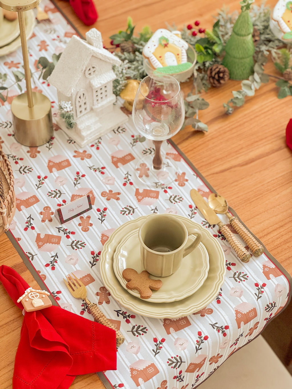 Trilho De Mesa casinha de gengibre