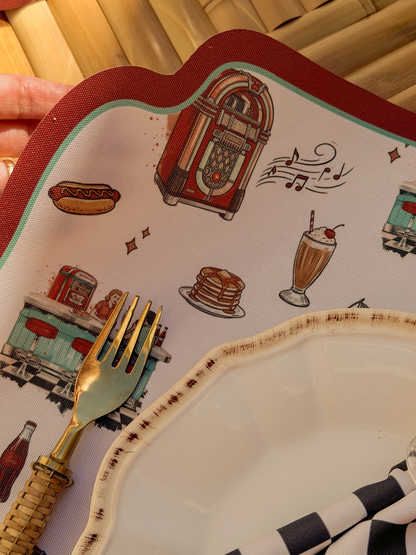 Lugar Americano Diner Estampado
