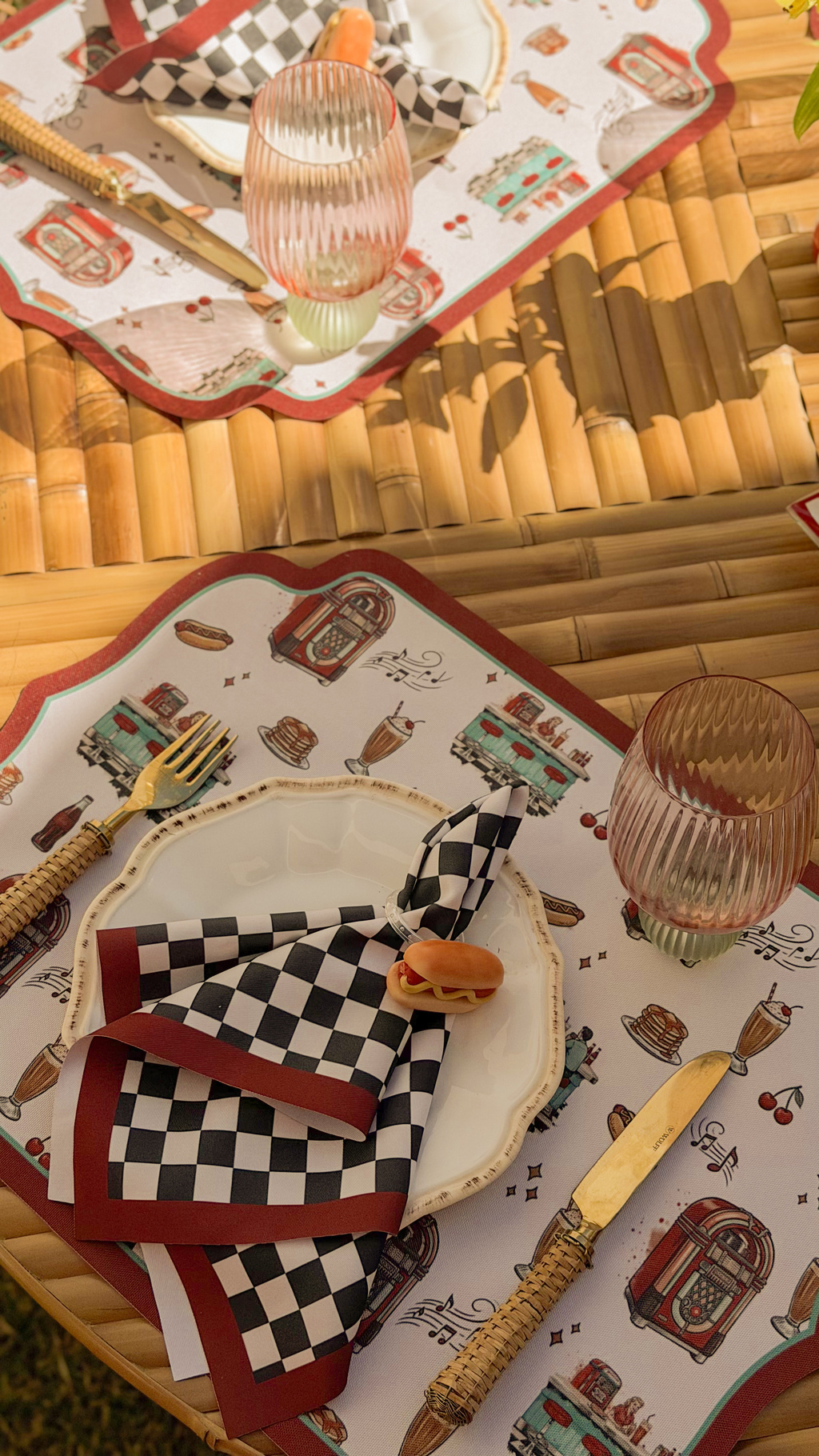 Guardanapo estampado Diner