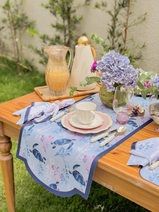 Trilho De Mesa Tartaruga Azul
