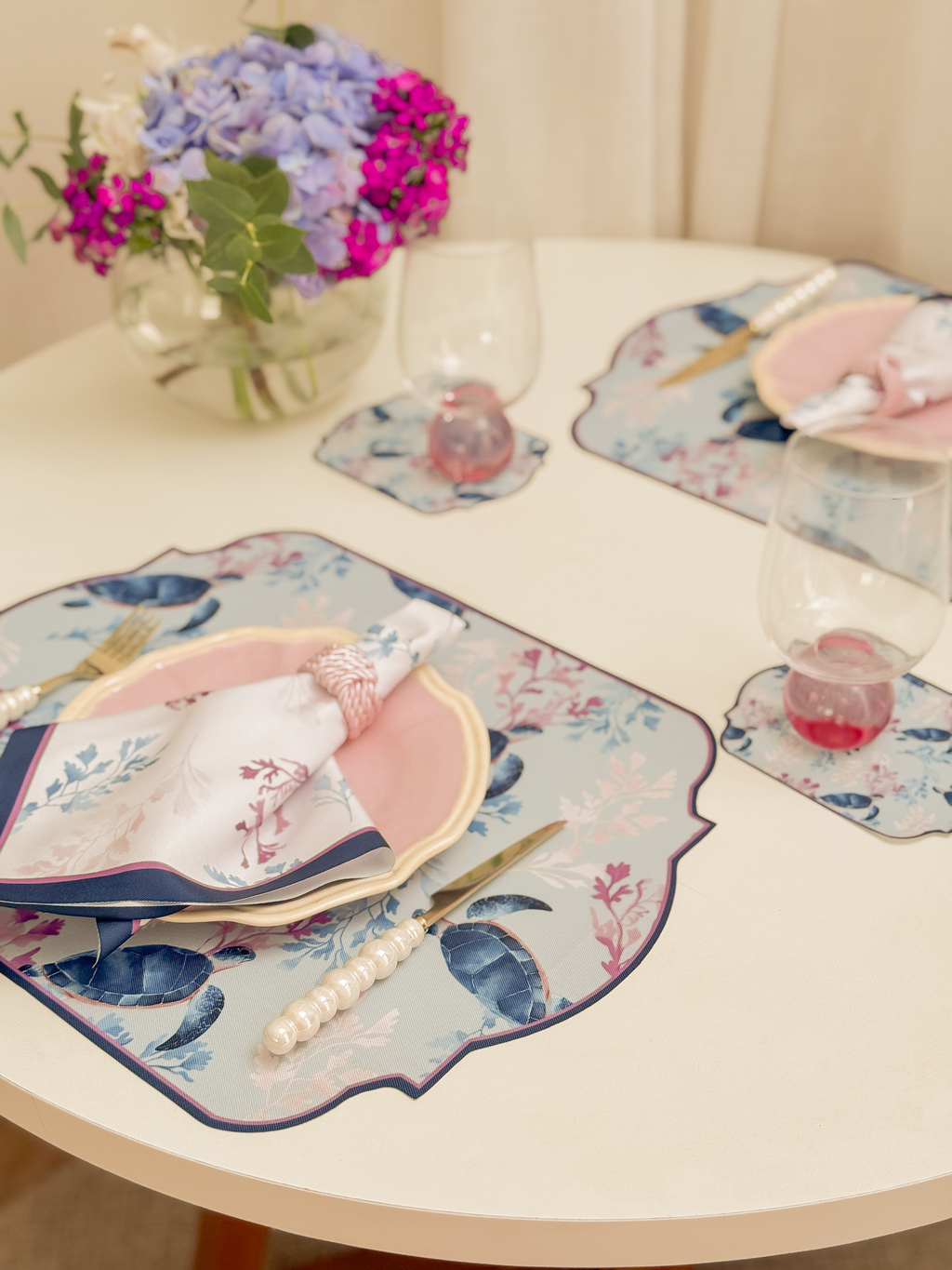 Kit de Mesa Posta Tartaruga Azul