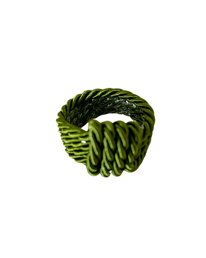 Porta Guardanapo Cordão Verde Oliva