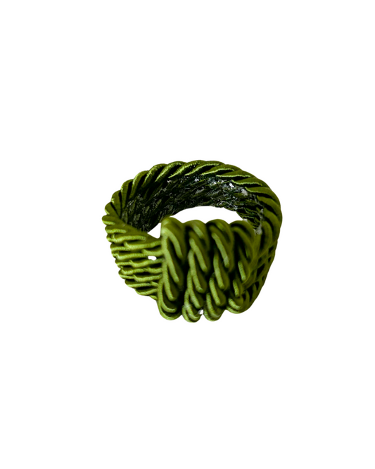 Porta Guardanapo Cordão Verde Oliva