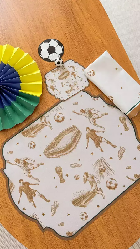 Kit de Mesa Posta Copa do Mundo - dourado