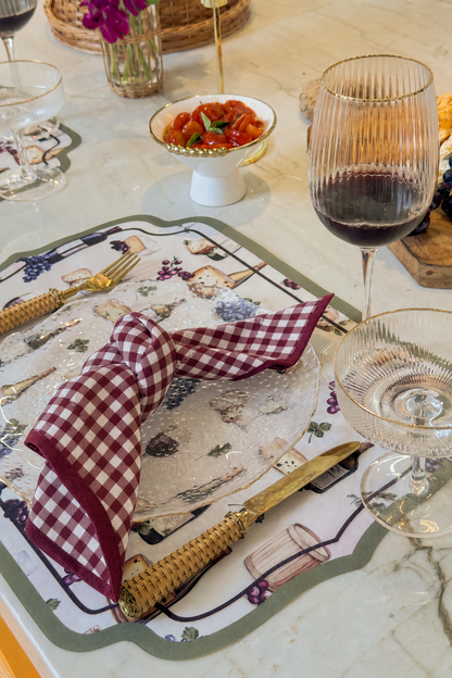 Kit 6 Lugares Americanos Queijos e vinhos